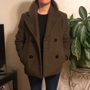Cropped Boucle style peacoat